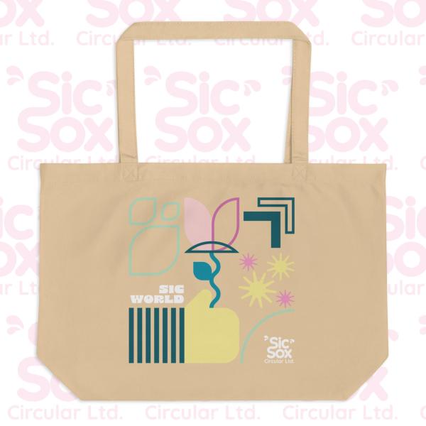 Large organic tote bag